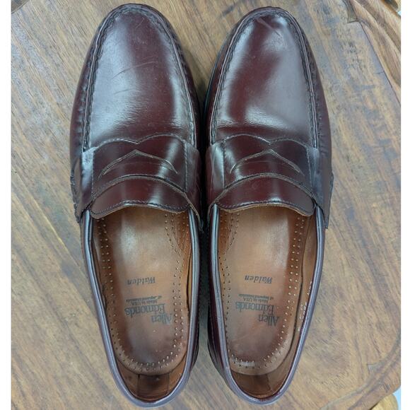 Allen Edmonds Walden Penny Loafers Brown Leather Men’s 8.5 Classic Preppy - Picture 2 of 8